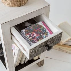 Wolf-Möbel Table d'appointGoa White - Multicolore -Meubles de salon Soldes blumensaeule goa white mehrfarbig 4028180