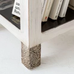 Wolf-Möbel Table d'appointGoa White - Multicolore -Meubles de salon Soldes blumensaeule goa white mehrfarbig 4028192