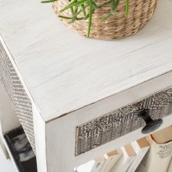 Wolf-Möbel Table d'appointGoa White - Multicolore -Meubles de salon Soldes blumensaeule goa white mehrfarbig 4028196