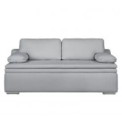 Fredriks Canapé convertible boxspring Goodlow - Velours - Tissu Polia: Gris platine - Avec fonction couchage -Meubles de salon Soldes boxspring schlafsofa goodlow strukturstoff platin 4280580
