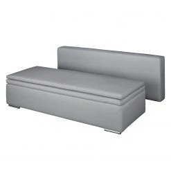 Fredriks Canapé convertible boxspring Goodlow - Velours - Tissu Polia: Gris platine - Avec fonction couchage -Meubles de salon Soldes boxspring schlafsofa goodlow strukturstoff platin 4280624