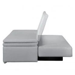 Fredriks Canapé convertible boxspring Goodlow - Velours - Tissu Polia: Gris platine - Avec fonction couchage -Meubles de salon Soldes boxspring schlafsofa goodlow strukturstoff platin 4280632