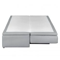 Fredriks Canapé convertible boxspring Goodlow - Velours - Tissu Polia: Gris platine - Avec fonction couchage -Meubles de salon Soldes boxspring schlafsofa goodlow strukturstoff platin 4280636