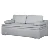 Fredriks Canapé convertible boxspring Goodlow - Velours - Tissu Polia: Gris platine - Avec fonction couchage -Meubles de salon Soldes boxspring schlafsofa goodlow strukturstoff platin 4281904
