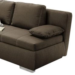 Loftscape Canapé boxspring convertible Madang - Marron -Meubles de salon Soldes boxspring schlafsofa madang webstoff braun 2014038