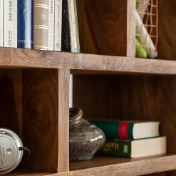 Ars Natura Bibliothèque Trangle - Sheesham massif -Meubles de salon Soldes buecherregal trangle sheesham massiv 723990