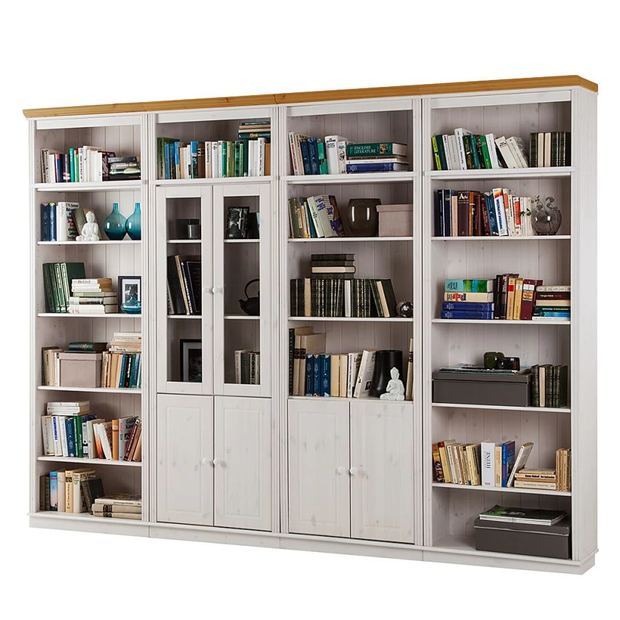 Maison Belfort Bibliothèque Lillehammer IV - Pin blanc / Pin couleur miel 3 Maison Belfort Bibliothèque Lillehammer IV - Pin blanc / Pin couleur miel