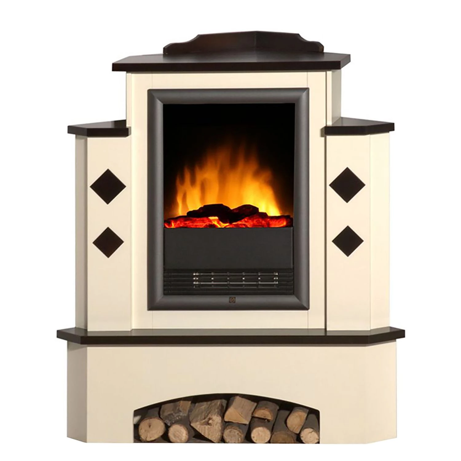 Montreux Cheminée électrique Calabria - Blanc crème / Brun colonial 3 Montreux Cheminée électrique Calabria - Blanc crème / Brun colonial