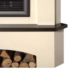 Montreux Cheminée électrique Calabria - Blanc crème / Brun colonial 10 Montreux Cheminée électrique Calabria - Blanc crème / Brun colonial -Meubles de salon Soldes calabria elektro eckkamin cremeweiss kolonialbraun 2248974