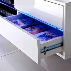 Fredriks Meuble TV Claire - Avec éclairage LED RVB -Meubles de salon Soldes claire tv lowboard mit rgb led beleuchtung 1381372