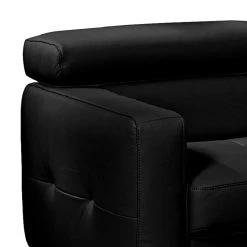 Cotta Canapé panoramique Samu (convertible) - Cuir synthétique noir - Méridienne à droite (vue de face) -Meubles de salon Soldes cotta 2013 08 19 teil2 260497