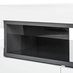 Fredriks Table basse Anna - Blanc brillanc / Gris foncé -Meubles de salon Soldes couchtisch anna hochglanz weiss dunkelgrau 4060460