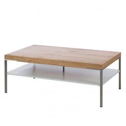 GWINNER Table basse Anzio - Chêne de poutre / Blanc - 110 x 65 cm