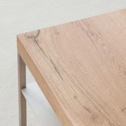 GWINNER Table basse Anzio - Chêne de poutre / Blanc - 110 x 65 cm -Meubles de salon Soldes couchtisch anzio balkeneiche matt weiss 75 x 75 cm 4628032