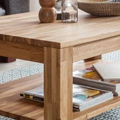 Ars Natura Table basse BenWOOD II - Chêne massif -Meubles de salon Soldes couchtisch benwood ii eiche massiv 3389085