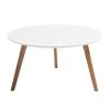 Mørteens Table basse Bergby - Chêne partiellement massif / Blanc -Meubles de salon Soldes couchtisch bergby eiche teilmassiv weiss 2551090