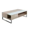 Loftscape Table basse Dahlia - Imitation chêne de Sonoma / Blanc -Meubles de salon Soldes couchtisch dahlia eiche sonoma dekor 1029422