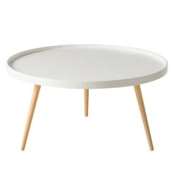 Mørteens Table basse Flicka I - Partiellement en hêtre massif - Blanc mat -Meubles de salon Soldes couchtisch flicka i buche teilmassiv matt weiss 5127300