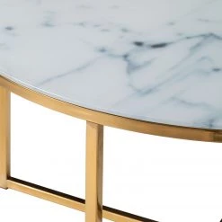 Eva Padberg Collection Table basse Katori I - Blanc 22 Eva Padberg Collection Table basse Katori I - Blanc -Meubles de salon Soldes couchtisch katori i glas metall marmor dekor gold 4678384