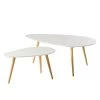 Mørteens Table basse Lilja I (lot de 2) - Partiellement en hêtre massif - Blanc mat 2 Mørteens Table basse Lilja I (lot de 2) - Partiellement en hêtre massif - Blanc mat -Meubles de salon Soldes couchtisch lilja i 2 teilig buche teilmassiv matt weiss 5127256