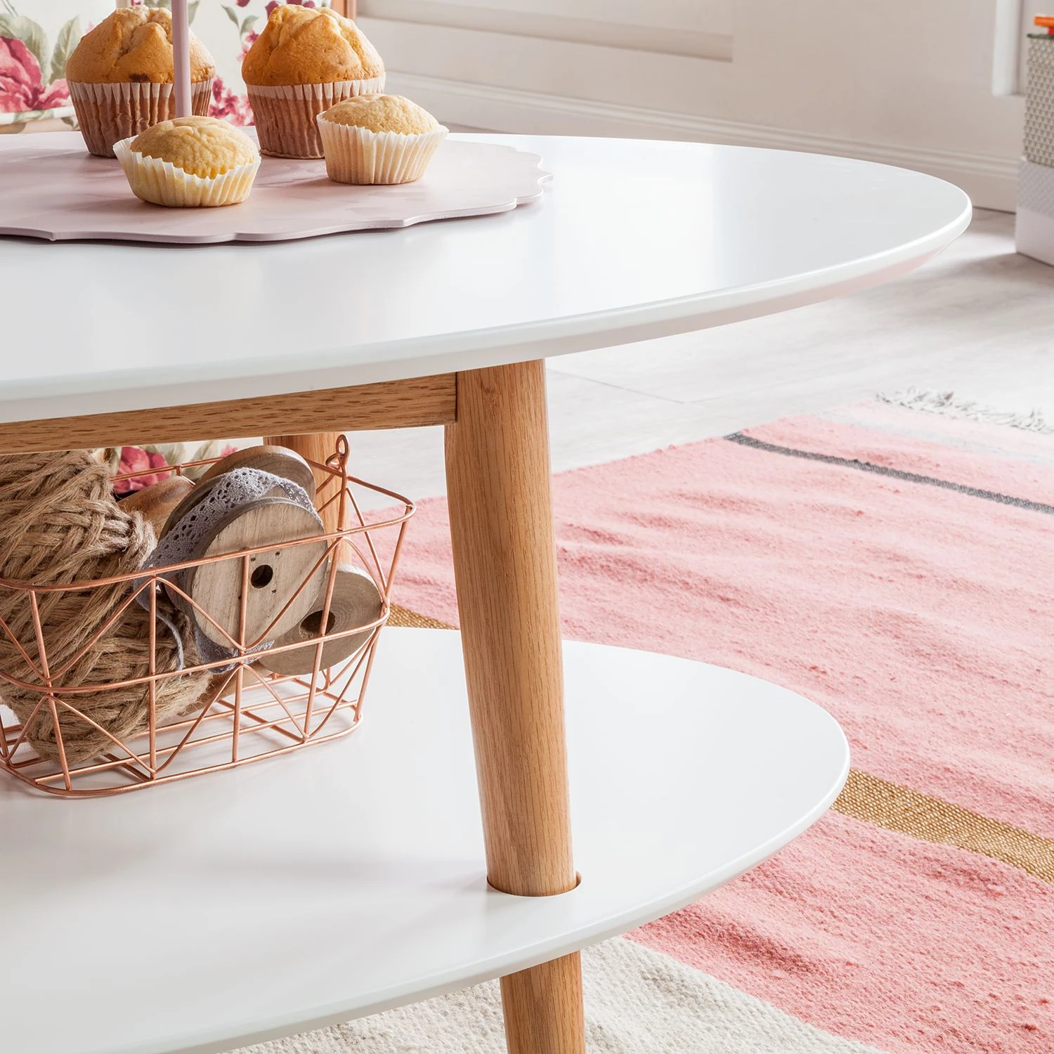 Mørteens Table basse Lindholm - Partiellement en chêne massif - Blanc 7 Mørteens Table basse Lindholm - Partiellement en chêne massif - Blanc – Image 5