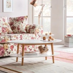 Mørteens Table basse Lindholm - Partiellement en chêne massif - Blanc 14 Mørteens Table basse Lindholm - Partiellement en chêne massif - Blanc -Meubles de salon Soldes couchtisch lindholm weiss eiche massiv 3387749