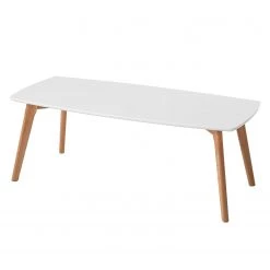 Mørteens Table basse Obory - Chêne partiellement massif - Blanc / Chêne