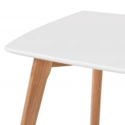 Mørteens Table basse Obory - Chêne partiellement massif - Blanc / Chêne -Meubles de salon Soldes couchtisch obory eiche teilmassiv weiss eiche 4759980