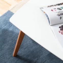 Mørteens Table basse Obory - Chêne partiellement massif - Blanc / Chêne -Meubles de salon Soldes couchtisch obory eiche teilmassiv weiss eiche 4872408