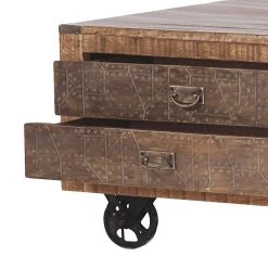 Ars manufacti Table basse Pintage - Manguier massif - Teinté et verni -Meubles de salon Soldes couchtisch pintage mango massiv gebeizt lackiert 259768