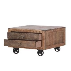 Ars manufacti Table basse Pintage - Manguier massif - Teinté et verni -Meubles de salon Soldes couchtisch pintage mango massiv gebeizt lackiert 259769