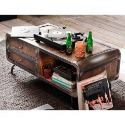 Ars manufacti Table basse Wharton - Partiellement en acacia massif / Acier -Meubles de salon Soldes couchtisch wharton mango teilmassiv stahl 5212608