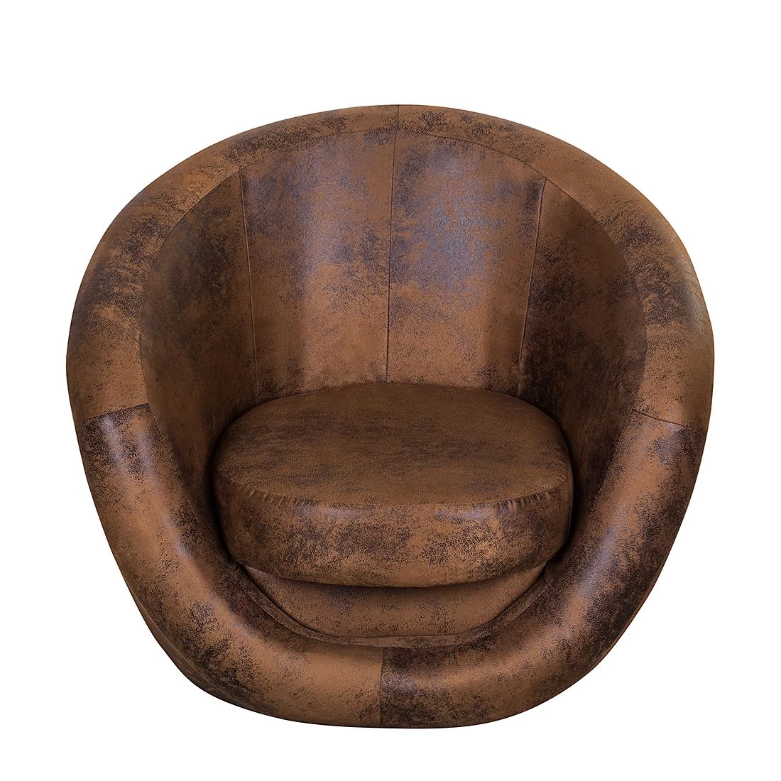 Fredriks Fauteuil pivotant Marvin - Aspect cuir vieilli - Marron 8 Fredriks Fauteuil pivotant Marvin - Aspect cuir vieilli - Marron – Image 6