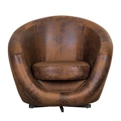 Fredriks Fauteuil pivotant Marvin - Aspect cuir vieilli - Marron 13 Fredriks Fauteuil pivotant Marvin - Aspect cuir vieilli - Marron -Meubles de salon Soldes drehsessel marvin antiklederlook braun 348321