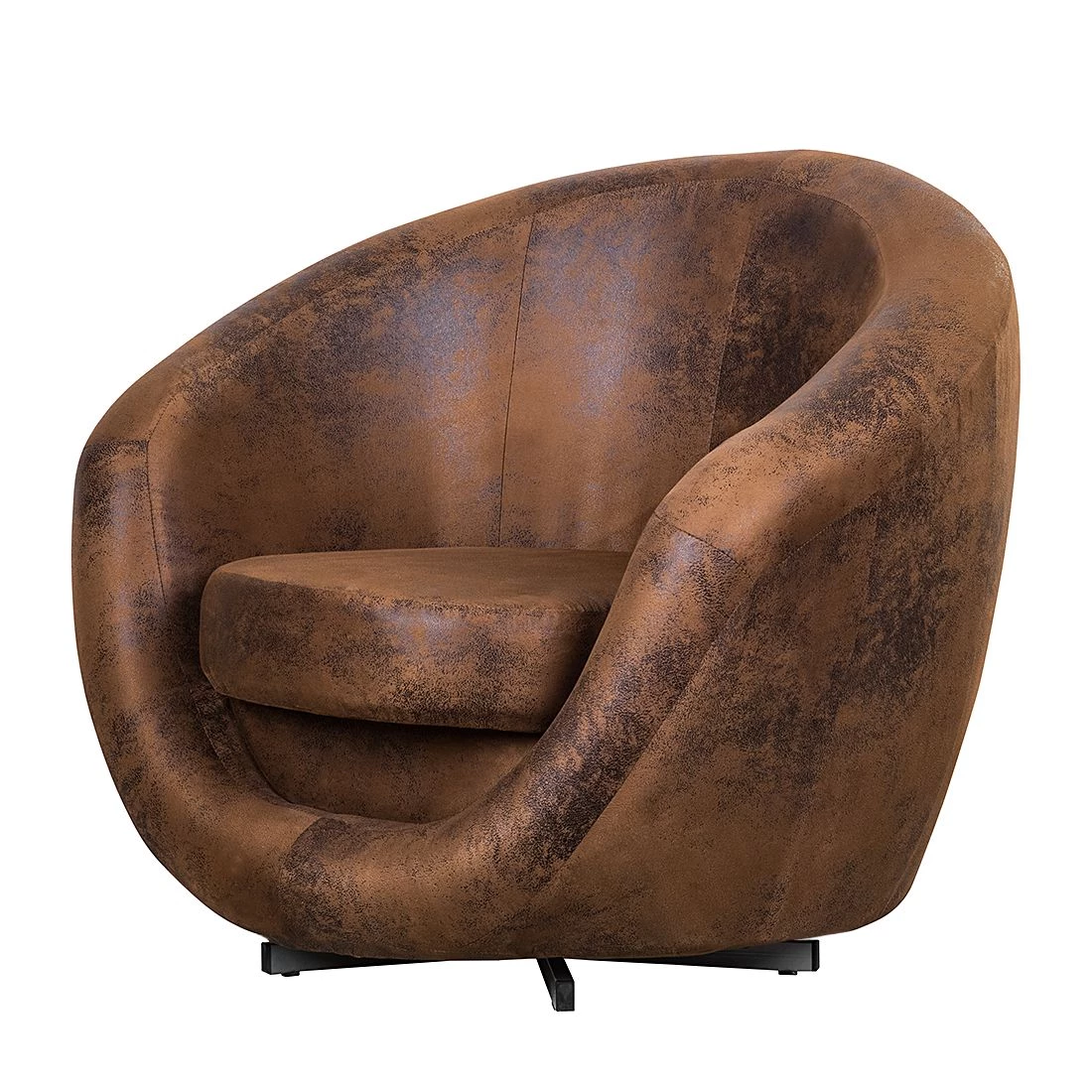 Fredriks Fauteuil pivotant Marvin - Aspect cuir vieilli - Marron 3 Fredriks Fauteuil pivotant Marvin - Aspect cuir vieilli - Marron