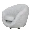 Fredriks Fauteuil pivotant Marvin - Argenté -Meubles de salon Soldes drehsessel marvin strukturstoff silber 1756358