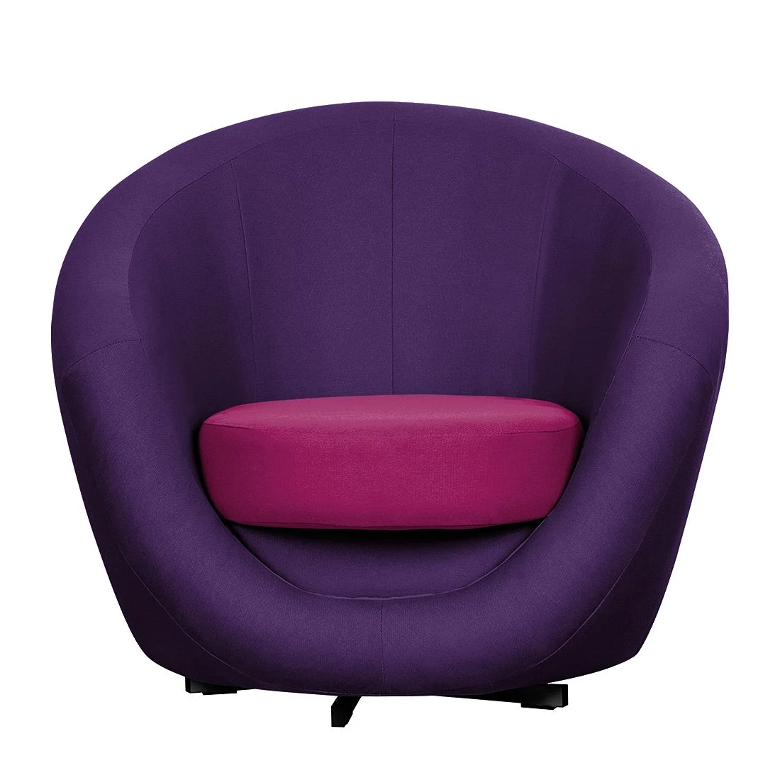 Fredriks Fauteuil pivotant Marvin - Tissu - Aubergine / Rose 4 Fredriks Fauteuil pivotant Marvin - Tissu - Aubergine / Rose – Image 2