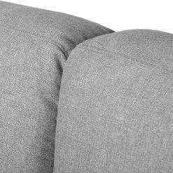 Fredriks Canapé d'angle Agueda - Gris - Méridienne courte à droite (vue de face) -Meubles de salon Soldes ecksofa agueda webstoff longchair ottomane davorstehend rechts grau 2658390