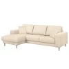 Fredriks Canapé d'angle Arietta II - Beige clair - Méridienne courte à gauche (vue de face) -Meubles de salon Soldes ecksofa arietta ii strukturstoff longchair davorstehend rechts kaschmir 4278804
