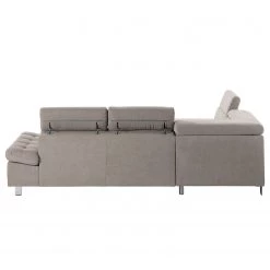 Fredriks Canapé d'angle Ayna - Cachemire - Méridienne longue à gauche (vue de face) - Avec fonction couchage -Meubles de salon Soldes ecksofa ayna microfaser ottomane davorstehend links mit schlaffunktion kaschmir 4947364