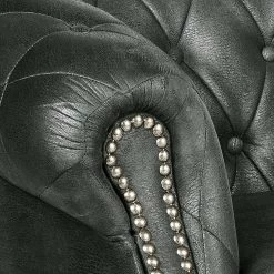 Ars manufacti Canapé d'angle Benavente - Anthracite - Méridienne courte à droite (vue de face) -Meubles de salon Soldes ecksofa benavente antiklederoptik anthrazith longchair davorstehend rechts 437329