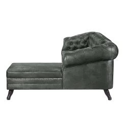 Ars manufacti Canapé d'angle Benavente - Anthracite - Méridienne courte à droite (vue de face) -Meubles de salon Soldes ecksofa benavente antiklederoptik anthrazith longchair davorstehend rechts 437333