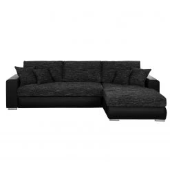 Roomscape Canapé d'angle Berrings (convertible) - Méridienne courte à droite (vue de face) 33 Roomscape Canapé d'angle Berrings (convertible) - Méridienne courte à droite (vue de face) -Meubles de salon Soldes ecksofa berrings mit schlaffunktion kunstleder strukturstoff schwarz longchair davorstehend rechts 4963236