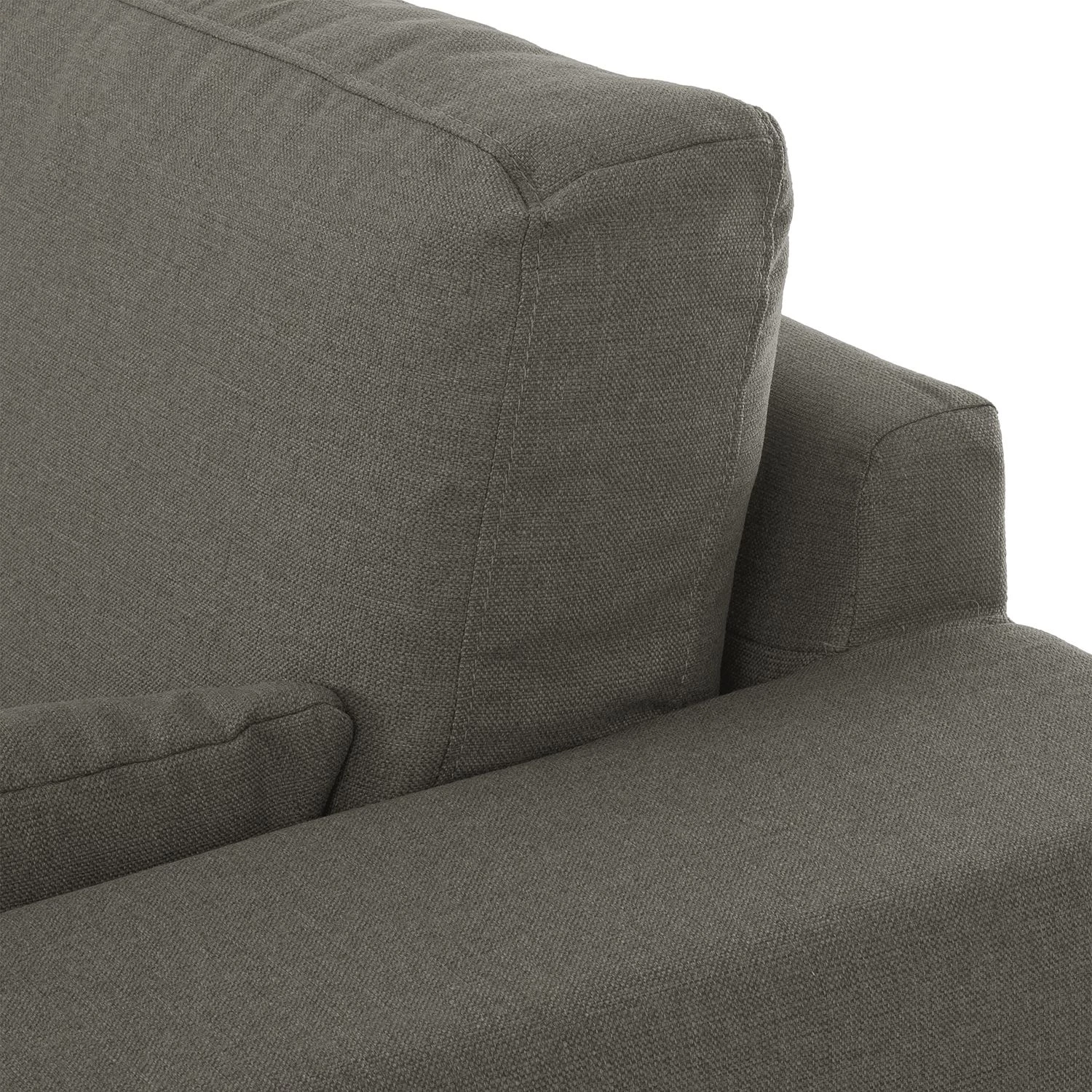 Mørteens Canapé d’angle Billund I - Tissu structuré - Taupe - Méridienne courte à droite (vue de face) 13 Mørteens Canapé d’angle Billund I - Tissu structuré - Taupe - Méridienne courte à droite (vue de face) – Image 11