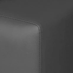 Roomscape Canapé d'angle Brandon - Cuir synthétique anthracite - Méridienne à gauche (vue de face) -Meubles de salon Soldes ecksofa brandon kunstleder anthrazit ottomane davorstehend links 395079