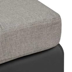 Roomscape Canapé d'angle Brandon - Cuir synthétique anthracite - Méridienne à gauche (vue de face) -Meubles de salon Soldes ecksofa brandon kunstleder anthrazit ottomane davorstehend links 395081