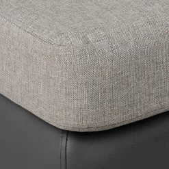 Roomscape Canapé d'angle Brandon - Cuir synthétique anthracite - Méridienne à gauche (vue de face) -Meubles de salon Soldes ecksofa brandon kunstleder anthrazit ottomane davorstehend links 395082