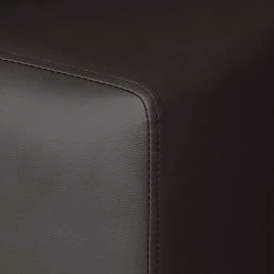 Roomscape Canapé d'angle Brandon - Cuir synthétique marron foncé - Méridienne à gauche (vue de face) -Meubles de salon Soldes ecksofa brandon kunstleder dunkelbraun ottomane davorstehend links 395112