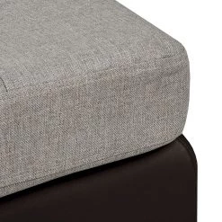 Roomscape Canapé d'angle Brandon - Cuir synthétique marron foncé - Méridienne à gauche (vue de face) -Meubles de salon Soldes ecksofa brandon kunstleder dunkelbraun ottomane davorstehend links 395114