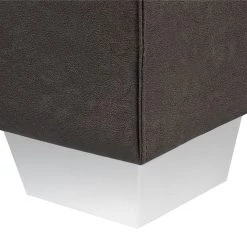 Loftscape Canapé d'angle Calli - Cuir synthétique marron foncé - Méridienne à gauche (vue de face) -Meubles de salon Soldes ecksofa calli kunstleder dunkelbraun longchair davorstehend links 373255